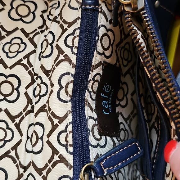 Rafe Blue Faux Leather Double Buckle Clutch Wallet - Picture 4 of 7